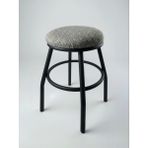 Elseta Puffy Kumaş Metal Tabure - 1 Adet - 50 cm - Açık Gri