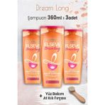 Elseve Dream Long Onarıcı Şampuan 360 Ml X 3 Adet Ve Yüz Bakım At Kılı Fırçası - 1