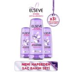 Elseve Hydra Hyaluronik 3x390 ml Saç Bakım Kremi