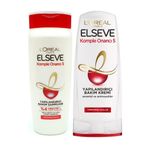 Elseve Komple Onarıcı 5 Saç Bakım 375 ml Şampuan+375 ml Saç Kremi Seti