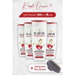 Elseve Komple Onarıcı 5 Yapılandırıcı 4x360 ml Şampuan + Şampuan Fırçası
