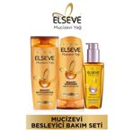 Elseve Mucizevi Yağ Bakım 360 ml Şampuan + 360 ml Saç Kremi + Yıpranmış Saçlar Saç Bakım Yağı