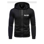 ELSİ Siyah Kapüşonlu Fermuarlı Ceket Sweatshirt Kapşonlu