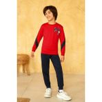 Elsima A2909 Erkek Çocuk Kırmızı Pijama Takımı - 3 Yaş