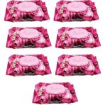 Elsine 7 Paket Red Rose 90 Adet Kapaklı Gül Kokulu Islak Havlu Mendil
