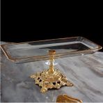 Elta Collection Metal Ayaklı Dikdörtgen Sunum Tepsisi