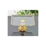 Elta Collection Metal Ayaklı Gold Detaylı Paşabahçe Madlen Sunum Servis Tabağı