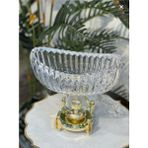 Elta Collection Ultra Lüks Premium Kristal Gold Gondol Kase | Dekoratif Masa ve Salon Aksesuarı - Tek Ebat