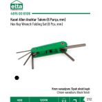 Elta Kasetli Alyan (Allen) Anahtar Takımı 6 Parça (2.5-3-4-5-6-8)