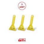 Eltos Cam Kazıma Bıçağı 3’Lü Set | Paslanmaz Çelik, Ergonomik Saplı, Güvenli Temizlik Aracı