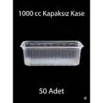 Eltron Dondurma, Şarküteri ve Manav Kasesi Plastik Şeffaf Kap, 1000 gr Cc, 50 Adet