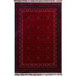 Elvey Home Afgan Vintage Kaymaz Taban Gerçek Kadife Bambu Sık Dokuma Otantik Dekoratif Zamansız Tasarım Halı - 160 x 230 cm - Bordo - Kırmızı