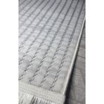 Elvey Home Krem Gri Bohem İskandinav Sisal Pamuk Taban Özel Kesim Kaymaz Salon Mutfak Oturma Odası Yolluk Halı KREM/GRİ 80 x 50