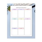 Elvina Paper Haftalık Planlayıcı, A5 Boyut , 30 Yaprak, Weekly Planner, Memopad, Bloknot