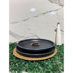 Elvira Granit 26-28 cm Fırın-Künefe-Pizza Tepsi-Siyah - 26 cm