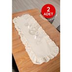 Elvya Keten | 2 Adet Fırfırlı Runner 40 x 110 Cm - ZTRUNNER2