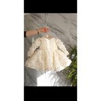 Elwirababyboutiqe 3 boyutlu güllü kumaş elbise