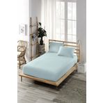 ELY PARKER 120x200 Lastikli Çarşaf Takımı-1,5 Kişilik-yüksek Yataklar-pamuk-polyester Kumaş-buz Mavi