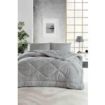 ELY PARKER Battal Boy Renkli Yorgan-Wellsoft Yumuşak-Çift Taraflı 215x235 Gri