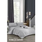 ELY PARKER Çift Kişilik Yorgan Kılıfı (200X220) Gri