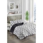 Ely Parker Renkli Desenli Tek Kişilik Yorgan Peluş Çift Taraflı Yastık Kılıflı (Çarşafsız) 06 - 155 x 215 cm - Siyah