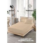 ELY PARKER Sessiz Renkli Alez Kahve-yatak Koruyucu-pamuklu-kapitoneli-fitted-tek-çift Kişilik-bebek Alezi