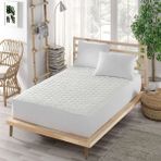 ELY PARKER Sıvı Geçirmez Alez-Pamuklu-Kapitoneli Fitted-Çift Kişilik-Su-Yatak Koruyucu (140x190)