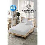 ELY PARKER Sıvı Geçirmez Alez, Tek Kişilik, Mikrofiber, Düz, Fitted (90x190) Beyaz