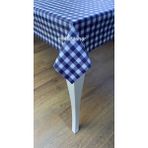 Elyaf Astarlı Pötikare Kaymaz Kolay Silinebilir Pvc Muşamba Masa Örtüsü - Lacivert - 140 x 140 cm