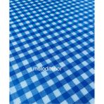 Elyaf Astarlı Pötikare Kaymaz Kolay Silinebilir Pvc Muşamba Masa Örtüsü - Mavi - 140 x 200 cm