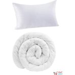 Elyaf Sepeti Doğal El Yapımı Tek Kişilik Yün Yorgan+Yün Yastık - 155 x 215 cm - Beyaz