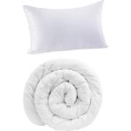 Elyaf Sepeti Doğal Yünden El Dikimi Bebek Yün Yorganı+Yün Bebek Yastığı - 100 x 150 cm - Beyaz