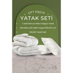 Elyaf Sepeti Konforlu Yatak Serisi Çift Kişilik Yorgan Seti 2 Adet Yastık Çift Kişilik Yorgan 160x200 Yatak Pedi