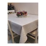 Elyaflı Pvc Muşamba - Desenli Silinebilir Masa Örtüsü ( Beyaz)