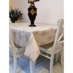Elyaflı Pvc Muşamba - Desenli Silinebilir Masa Örtüsü - Kahve - 130 x 150 cm