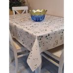 Elyaflı Pvc Muşamba - Desenli Silinebilir Masa Örtüsü - Krem - 130 x 150 cm