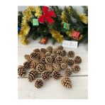 Elysian Kozalak Dekoratif 10 Adet Yılbaşı Süsleri Yılbaşı Ağacı Süsü Doğal Noel Çam Kozalağı