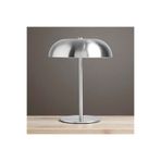 ELZEY HOME Metal Gümüş Dokunmatik Şarjlı Abajur & Masa Lambası