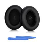 ELZO Bose QuietComfort (QC) için yedek yedek ped, kulak yastığı, ultra kablosuz kulaklık, Bose QC Ultra Wireless için birinci sınıf yedek yastık, kulak üstü kulaklık, siyah