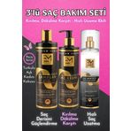 EM AMANOS BEAUTY 3'lü Saç Bakım Seti Şampuan, Saç Kremi, Keratin Saç Bakım Sütü - Paris Serisi