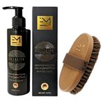 EM AMANOS BEAUTY Selülit Kremi ve Selülit Karşıtı Doğal At Kılı Fırçası Seti