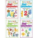 Ema Çocuk Ema Kitap Çıkartmalı Çizgi Çalışmaları Seti 4 Kitap Çiz Sil Yapıştır