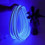 Ema Dükkan 12V 5 Metre Mavi Neon Led Şerit Işık | Prize Tak Çalıştır | Anahtarlı Fişli 1.5M Kablo | Esnek Silikonlu Led