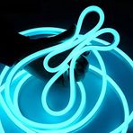 Ema Dükkan 12V Trafolu Neon Led Işık | Tak-Çalıştır Trafolu Neon Şerit Led Esnek Silikonlu Aydınlatma Led Hortum (5 Metre, Buz Mavisi)