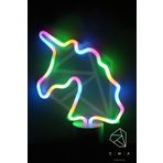 Ema Dükkan Unicorn Neon Led Işıklı Usb'li Gece Lambası Pilli Neon Led Işıklı Masa Lambası Dekoratif Aydınlatma