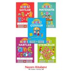 Ema Kitap Ema Çocuk Neşeli Seti - Çizgiler & Etkinlikler & Harfler & Matematik & Sayılar