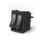 Emas A12B5H10 1NA 1NA 30x22 mm Siyah Gövdeli Köprülü Işıksız Switch