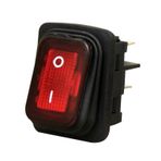 Emas A54B1K11 2NA 30x22 mm Siyah Gövdeli Terminalli Işıklı Switch