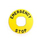 Emas BET60A 60 mm Acil Stop B Etiket Alüminyum