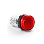 Emas MBSD024K 24V AC/DC Kırmızı Düz Cam Led'li Monoblok Sinyal Lambası
